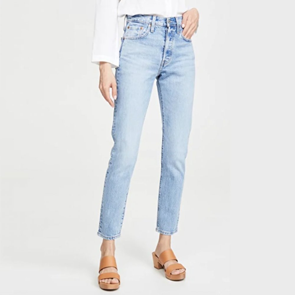 Levi's Light Blue High Rise Straight Jeans